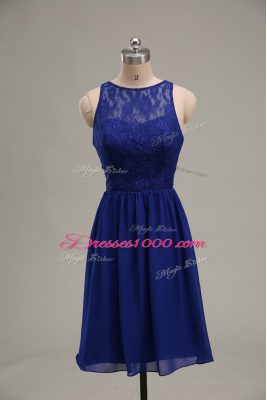 Glorious Sleeveless Zipper Knee Length Lace Prom Party Dress