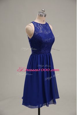 Glorious Sleeveless Zipper Knee Length Lace Prom Party Dress