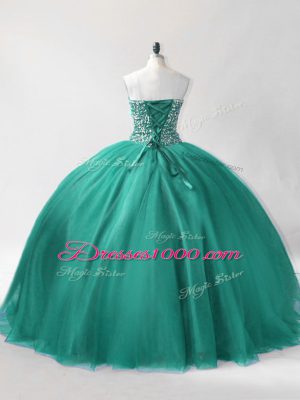 Sleeveless Beading Lace Up Quinceanera Dress