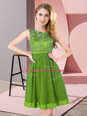 Sumptuous Quinceanera Dama Dress Wedding Party with Beading and Appliques Scoop Sleeveless Backless
