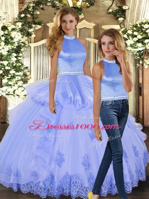 Stylish Sleeveless Backless Floor Length Beading and Appliques 15 Quinceanera Dress