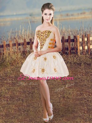 Best Sleeveless Beading Lace Up Prom Homecoming Dress
