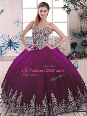 Beauteous Floor Length Ball Gowns Sleeveless Fuchsia Ball Gown Prom Dress Lace Up