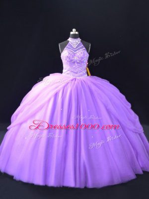 Flare Floor Length Ball Gowns Sleeveless Lavender Vestidos de Quinceanera