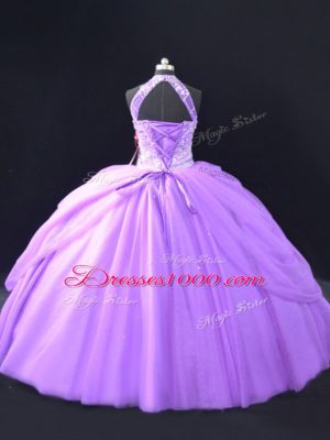 Flare Floor Length Ball Gowns Sleeveless Lavender Vestidos de Quinceanera