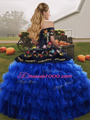 Edgy Ball Gowns 15 Quinceanera Dress Green Off The Shoulder Organza Sleeveless Floor Length Lace Up