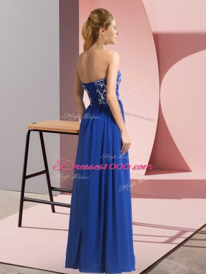Floor Length Lace Up Prom Evening Gown for Prom and Party with Beading