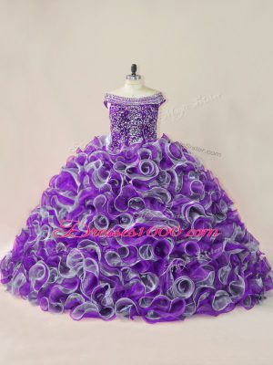 Multi-color Sweet 16 Quinceanera Dress Off The Shoulder Sleeveless Lace Up