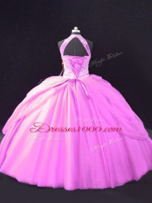 Custom Made Floor Length Ball Gowns Sleeveless Lilac Vestidos de Quinceanera Lace Up
