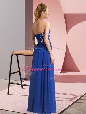 Sweetheart Sleeveless Chiffon Prom Dress Beading Lace Up