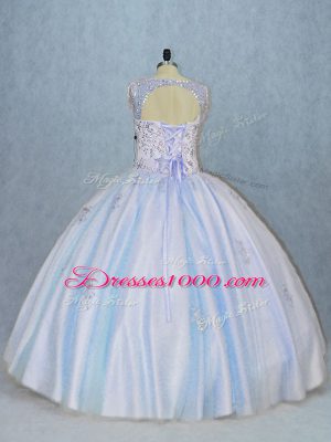 Deluxe Sleeveless Beading Side Zipper Vestidos de Quinceanera
