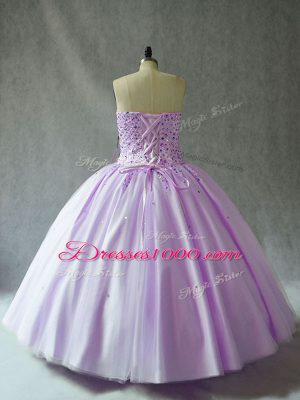 Pink Sweetheart Neckline Beading Sweet 16 Quinceanera Dress Sleeveless Lace Up