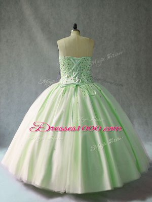 Pink Sweetheart Neckline Beading Sweet 16 Quinceanera Dress Sleeveless Lace Up
