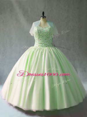 Pink Sweetheart Neckline Beading Sweet 16 Quinceanera Dress Sleeveless Lace Up