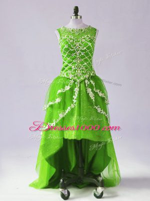 High Low Zipper Homecoming Dress Online for Prom and Party with Beading and Appliques