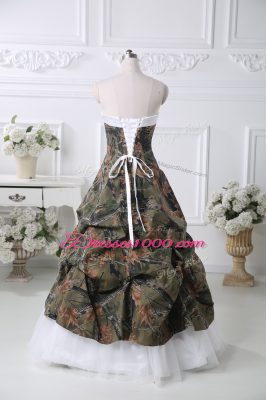 New Style Lace Up Prom Gown Multi-color for Sweet 16 and Quinceanera with Pick Ups Court Train