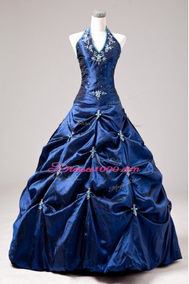 Attractive Sleeveless Appliques and Pick Ups Lace Up Quinceanera Dresses