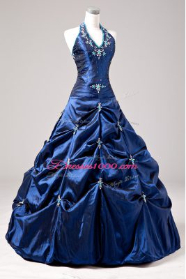 Attractive Sleeveless Appliques and Pick Ups Lace Up Quinceanera Dresses