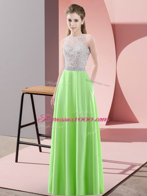 Traditional Prom Dress Prom and Party with Beading Scoop Sleeveless Backless