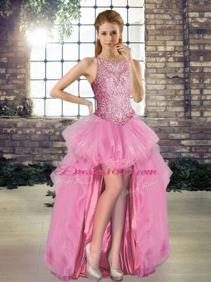 Pretty Sleeveless Beading Lace Up Pageant Dresses