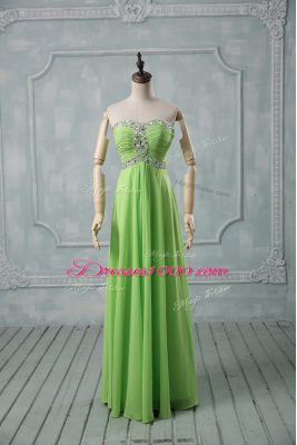 Pretty Sleeveless Chiffon Zipper Prom Evening Gown for Prom and Party and Military Ball