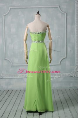 Pretty Sleeveless Chiffon Zipper Prom Evening Gown for Prom and Party and Military Ball