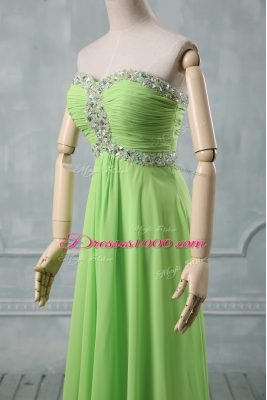 Pretty Sleeveless Chiffon Zipper Prom Evening Gown for Prom and Party and Military Ball