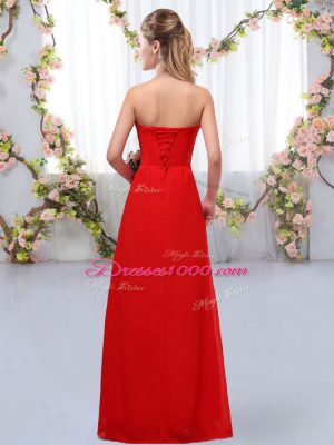 Sexy Hot Pink Sweetheart Lace Up Hand Made Flower Quinceanera Dama Dress Sleeveless