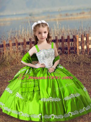 Sleeveless Beading and Embroidery Lace Up Pageant Dress Toddler