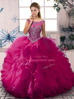 Most Popular Organza Sleeveless Floor Length Quinceanera Gowns and Beading and Ruffles