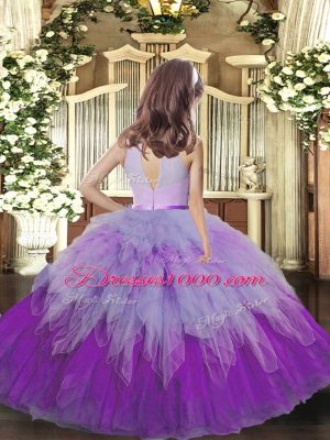 Floor Length Ball Gowns Sleeveless Multi-color Little Girls Pageant Dress Wholesale Backless