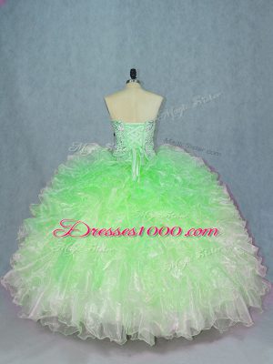 Custom Made Floor Length Multi-color Quinceanera Dresses Sweetheart Sleeveless Lace Up