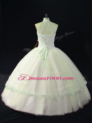 Sleeveless Beading Lace Up 15 Quinceanera Dress