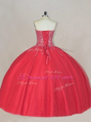 Charming Sleeveless Lace Up Floor Length Beading Sweet 16 Dress