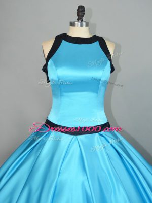 Elegant Baby Blue Quinceanera Dresses Sweet 16 and Quinceanera with Ruching Scoop Sleeveless Zipper