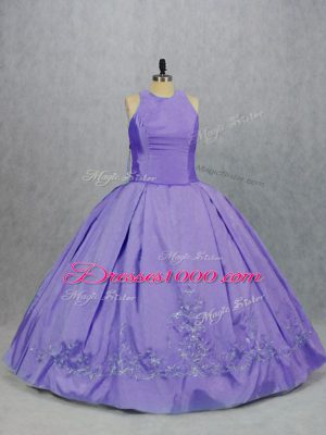 Elegant Floor Length Ball Gowns Sleeveless Lavender Sweet 16 Quinceanera Dress Zipper