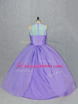 Elegant Floor Length Ball Gowns Sleeveless Lavender Sweet 16 Quinceanera Dress Zipper