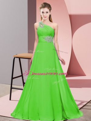Lace Up Formal Evening Gowns for Prom and Party and Military Ball with Beading Brush Train