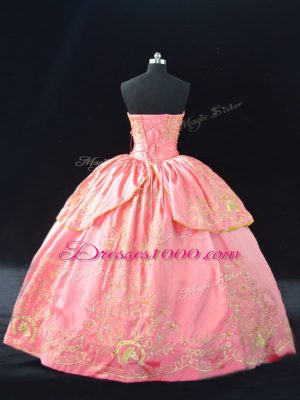 Pink Sweet 16 Dresses Sweetheart Sleeveless Lace Up