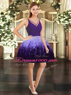 Stunning Multi-color 15 Quinceanera Dress Sweet 16 and Quinceanera with Ruffles V-neck Sleeveless Backless