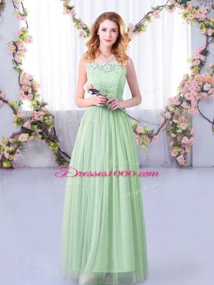 Off The Shoulder Half Sleeves Side Zipper Damas Dress Apple Green Tulle