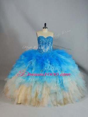 Latest Lace Up 15th Birthday Dress Multi-color for Sweet 16 and Quinceanera with Appliques and Ruffles