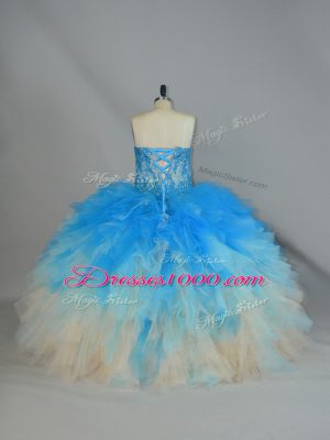 Latest Lace Up 15th Birthday Dress Multi-color for Sweet 16 and Quinceanera with Appliques and Ruffles