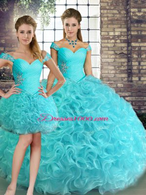 Artistic Fabric With Rolling Flowers Sleeveless Floor Length Quinceanera Dress and Beading