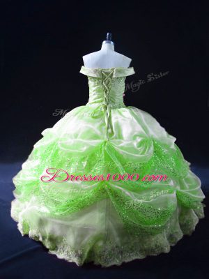 Fantastic Sleeveless Floor Length Beading and Appliques and Pick Ups Lace Up Quinceanera Gowns