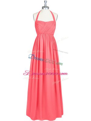Vintage Sleeveless Ruching Zipper Evening Dress