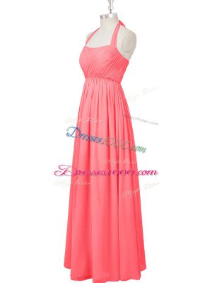 Vintage Sleeveless Ruching Zipper Evening Dress