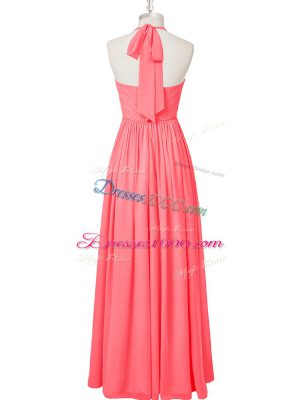 Vintage Sleeveless Ruching Zipper Evening Dress