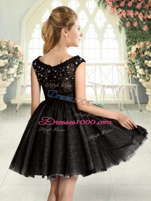 Fabulous Sleeveless Zipper Mini Length Beading Prom Dress