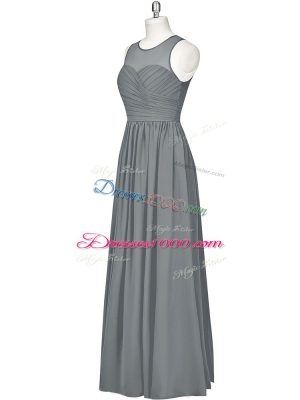 Graceful Sleeveless Ruching Zipper Prom Dress